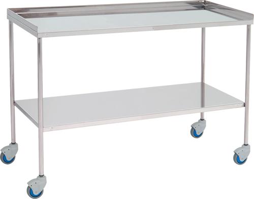 Vagn för kirurgiska instrument - Övre kant på 3 sidor - 120 cm bred