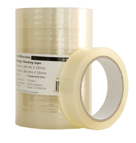 Packtejp PP 25mmx66m transparent