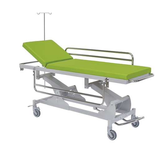 Hydraulisk transportvagn med sidogrindar - Justerbar - 210x66 cm