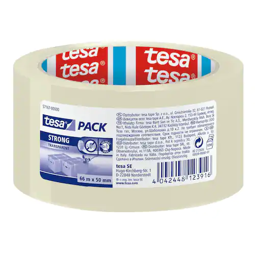 tesa® Packtejp Strong 50 mm x 66 m Transparent