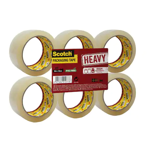 Scotch® Packtejp Heavy 50mmx66m Transparent