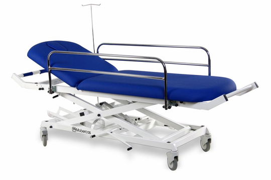Hydraulisk brits för transport med sidogrindar, syrgasbehållare m.m. - 190 x 70 cm