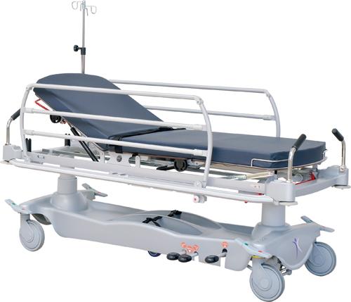Hydraulisk patient- och akutvagn - 2-delad - Många funktioner