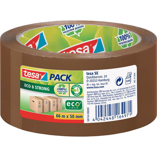 Packtejp Tesa Eco & Strong 66 meter x 50 mm brun