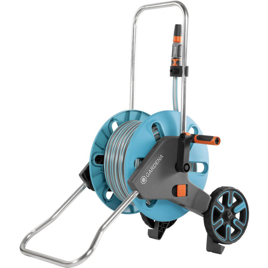 GARDENA CleverRoll M Set 18513-20 Slangvinda med hjul 20 m 13 mm 1/2 tum Grå, Turkos, Orange 1 st