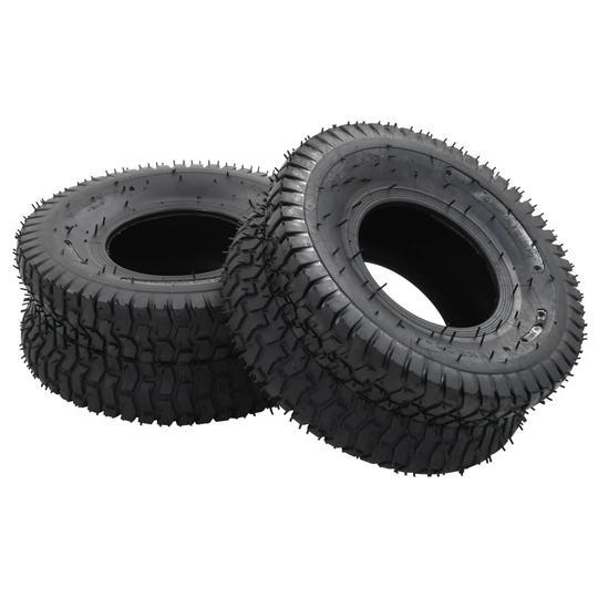vidaXL Däck och innerslang till säckkärra 4 delar 15x6.00-6 4PR gummi