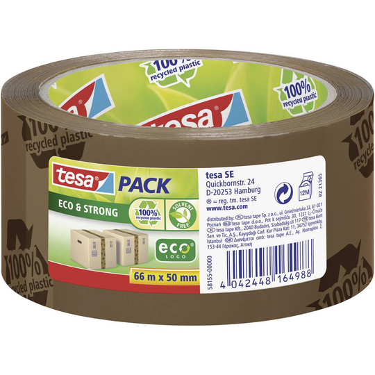 tesa ECO & STRONG 58155-00000-00 Packtejp tesapack® Brun (L x B) 66 m x 50 mm 1 st