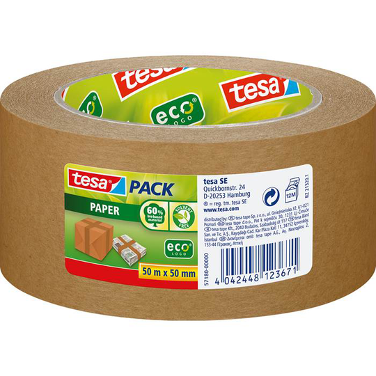 Packtejp Tesa ecoLogo 50 meter x 50 mm papper