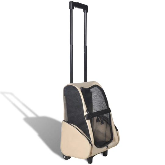 vidaXL Hopfällbar djurvagn beige
