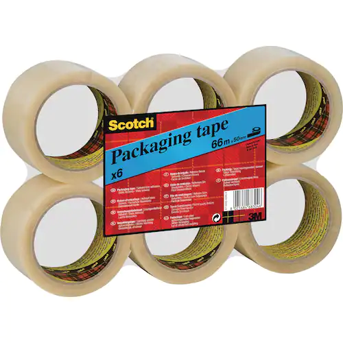 Scotch® Packtejp 371 PP 50mmx66m Transparent