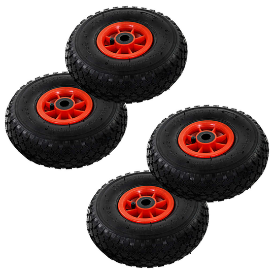 vidaXL Hjul för säckkärra 4 st gummi 3.00-4 (245x82)