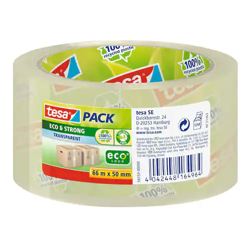 tesa® Packtejp Eco Strong 50mmx66m Transparent