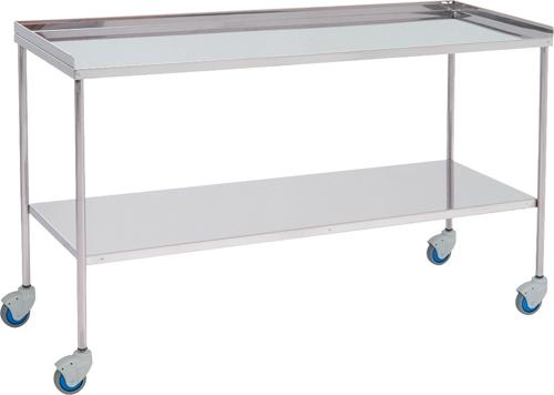 Vagn för kirurgiska instrument - Övre kant på 3 sidor - 140 cm bred