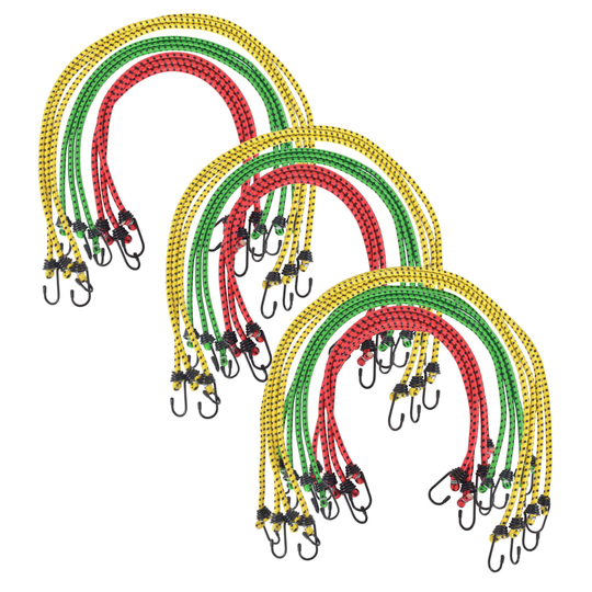 vidaXL 30 st Gummistroppar 60/80/100 cm röd gul grön