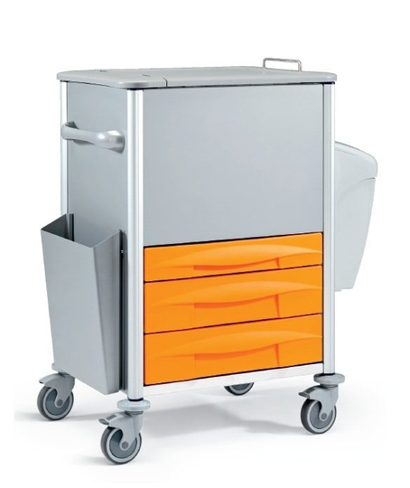 Vagn i metall - Ideal för dokumenthantering och förvaring - 78x60x117H cm