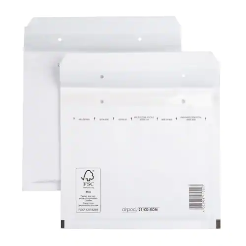 airpoc Bubbelpåse CD Vit 180x165mm