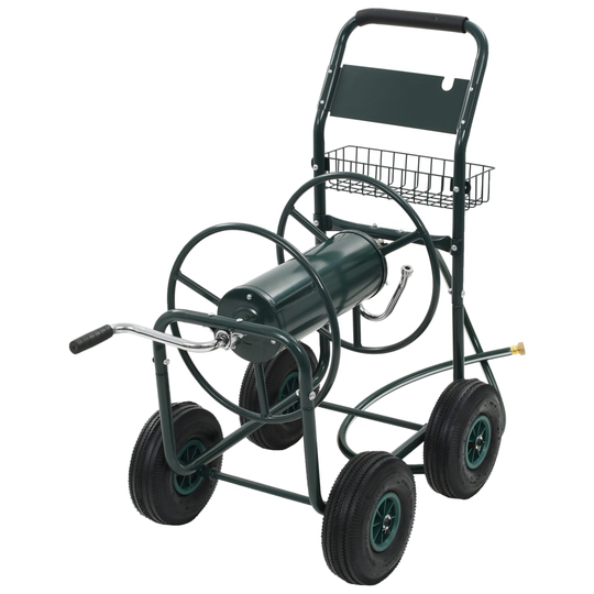 Slangvagn med 1/2" slangkoppling 75 m stål