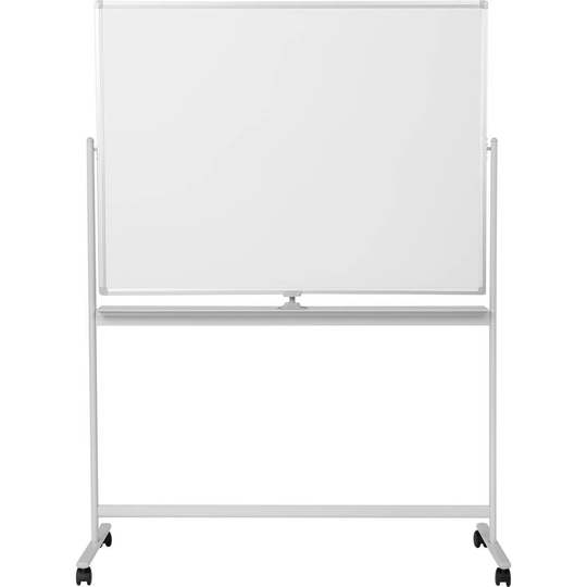 SpeaKa Professional Whiteboard SP-WB-312 (B x H) 1200 mm x 800 mm Vit Breddformat, Båda sidor kan användas, inkl. hjulsats, inkl. pennhylla
