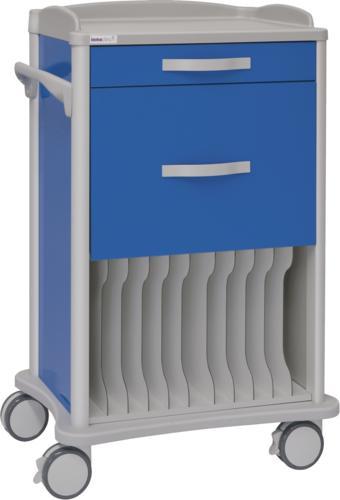 Multifunktionell sjukhusvagn - 1 1 lådor - 11 fack för röntgen (360x430 mm)