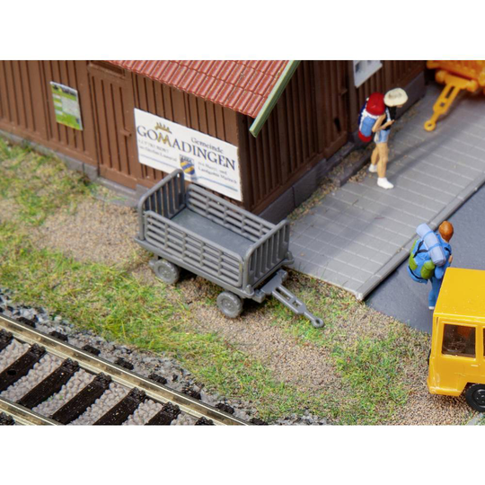 Faller 180990 H0 plattformsvagn, grå 2-pack Färdig modell