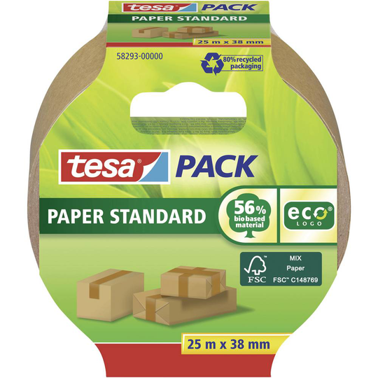 tesa STANDARD ecoLogo® 58293 Packtejp Brun (L x B) 25 m x 38 mm 1 st