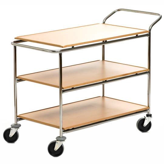 Serveringsvagn 3-plan laminat 95x55 cm