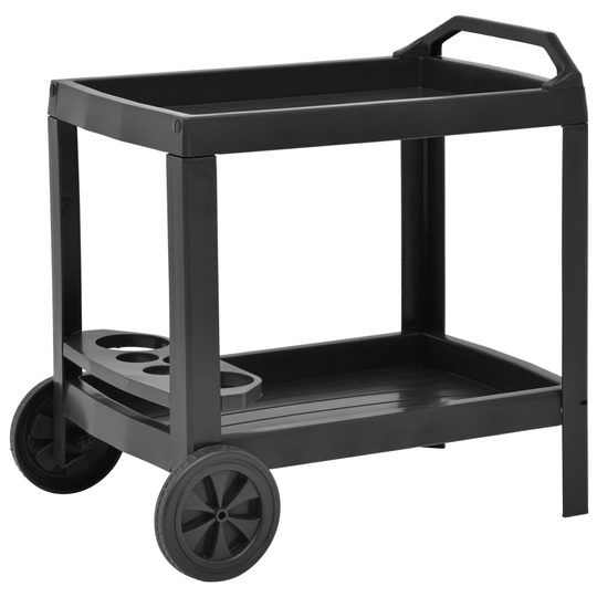 vidaXL Drinkvagn antracit 69x53x72 cm plast